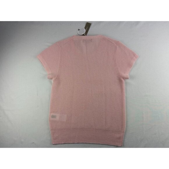 NWT J. Crew Ribbed Featherweight Cashmere T-shirt Soft Blossom Pink Size Small - Picture 4 of 7